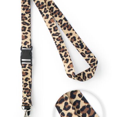 Lanyards - Cinta colgante enfermera. Leopardo