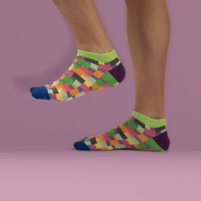Pack 2 pares de calcetines cortos. Crazy Rainbow