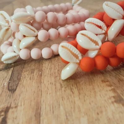 Bracelet 2 shells Pink