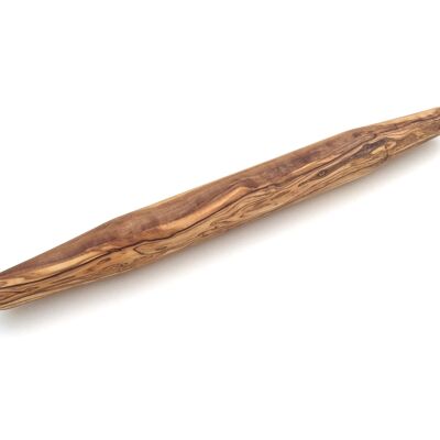 Rodillo redondeado longitud 40 cm, rodillo francés de madera de olivo