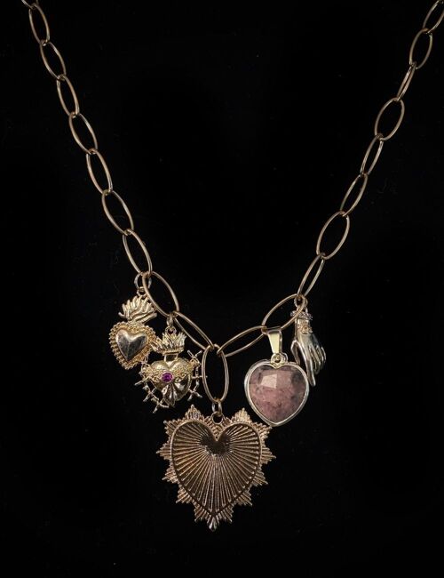 Collier Burning Love  -  Plaqué Or
