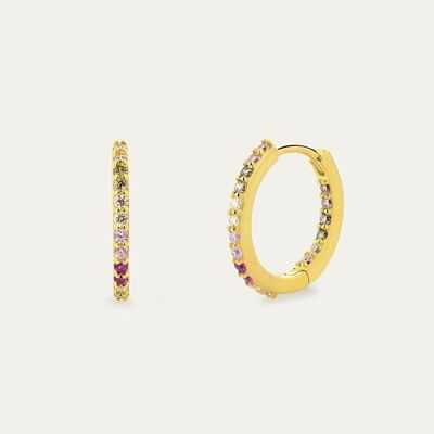 Lorena gold earrings - Mint Flower -