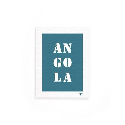 Affiche "Angola" bleue