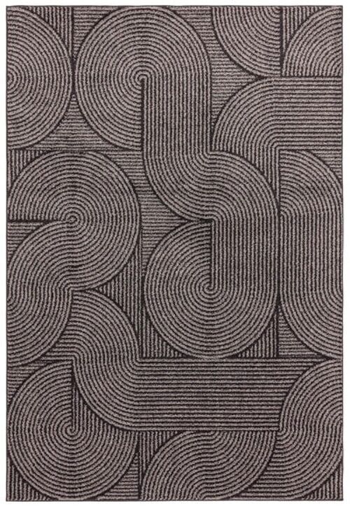 Muse Charcoal Swirl Rug MU01 120x170cm