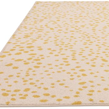 Tapis à pois jaune Muse MU12 120x170cm 2