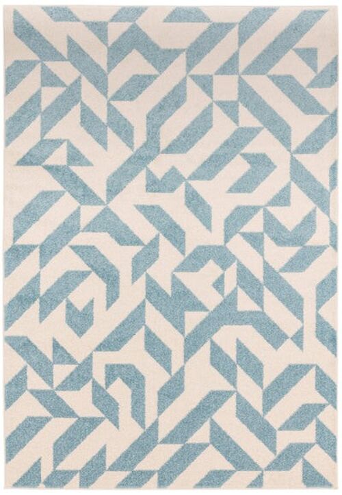 Muse Blue Shapes Rug MU03 160x230cm