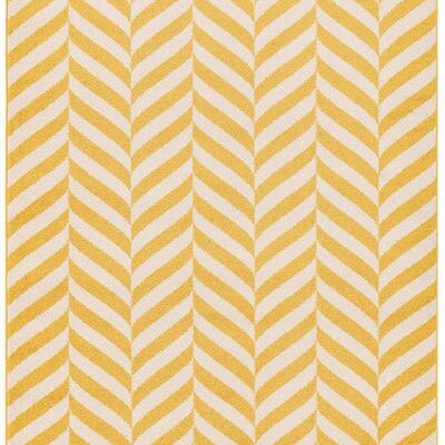 Muse Gelber Chevron-Teppich MU08 160x230cm