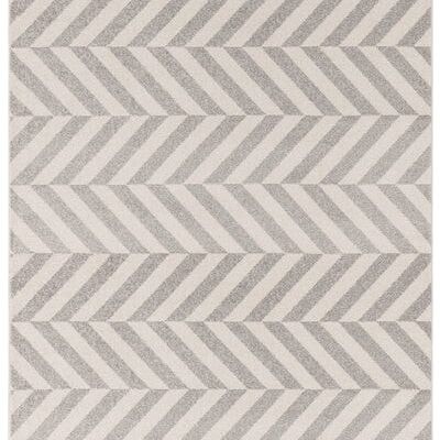 Muse Grauer Chevron-Teppich MU07 200x290cm