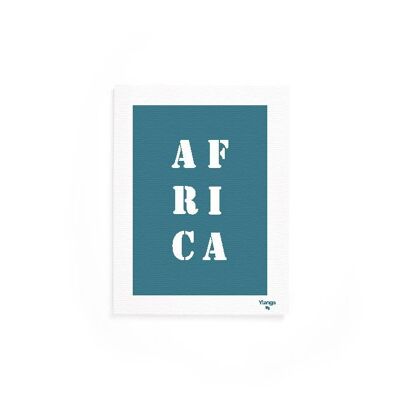 Cartel azul "África"