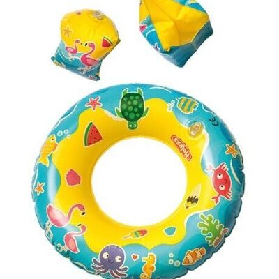 Doll swimming ring set with swimming ring and armbands