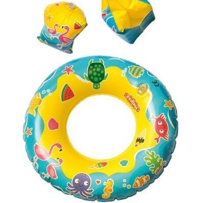 Doll swimming ring set with swimming ring and armbands