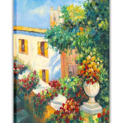 Ibiza Spain on canvas art pictures - 18mm - A3 - 16" X 12" (40cm X 30cm)