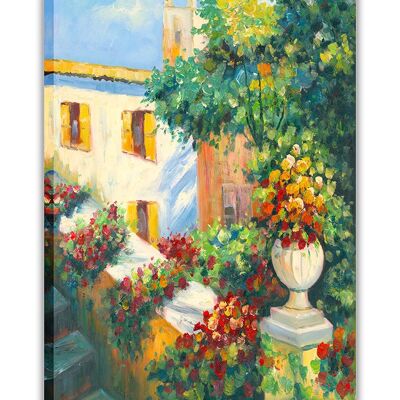 Ibiza Spain on canvas art pictures - 38mm - A4 - 12" X 8" (30cm X 20cm)