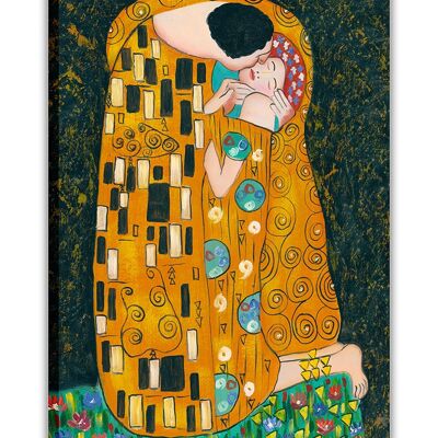 Eternal Kiss on canvas art print - 18mm - A4 - 12" X 8" (30cm X 20cm)