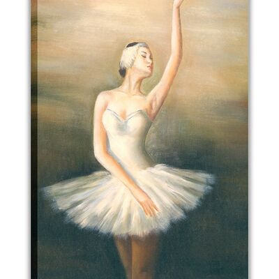 Solo ballet dancer on canvas print - 18mm - A4 - 12" X 8" (30cm X 20cm)