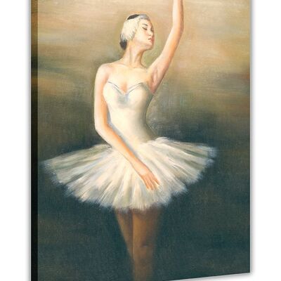 Solo ballet dancer on canvas print - 18mm - A2 - 24" X 16" (60cm X 40cm)