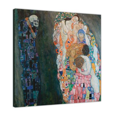 Life And Death by Gustav Klimt on Canvas Print - 18mm - 24" X 24" (60CM X 60CM)