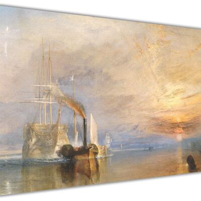 The Fighting Temeraire Painting by William Turner on Canvas Print - 18mm - A4 - 12" X 8" (30cm X 20cm)