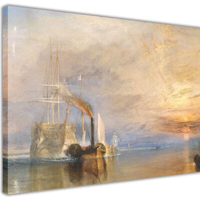 The Fighting Temeraire Painting by William Turner on Canvas Print - 18mm - A3 - 16" X 12" (40cm X 30cm)