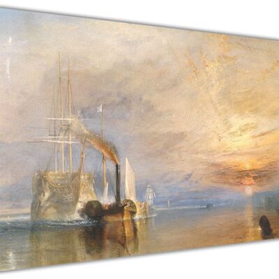 The Fighting Temeraire Painting by William Turner on Canvas Print - 38mm - A4 - 12" X 8" (30cm X 20cm)