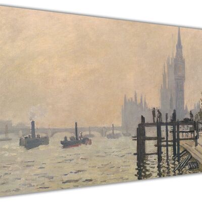 The Thames below Westminster By Claude Monet Print on Canvas - 18mm - 30" X 20" (76cm X 50cm)