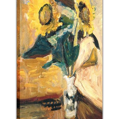 Vase Of Sunflowers by Henri Matisse on Framed Canvas Print - 18mm - 30" X 20" (76cm X 50cm)