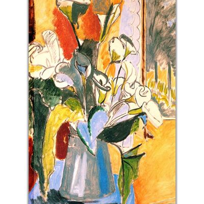 Bouquet Of Flowers by Henri Matisse on Canvas Artwork Print - 18mm - A4 - 12" X 8" (30cm X 20cm)