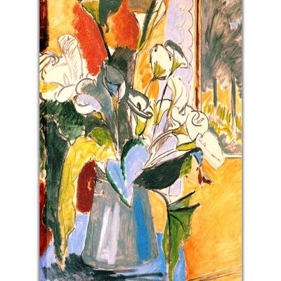 Bouquet Of Flowers by Henri Matisse on Canvas Artwork Print - 18mm - A2 - 24" X 16" (60cm X 40cm)