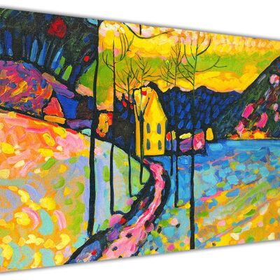 Winter Landscape By Wassily Kandinsky on Canvas Art Print - 38mm - A4 - 12" X 8" (30cm X 20cm)