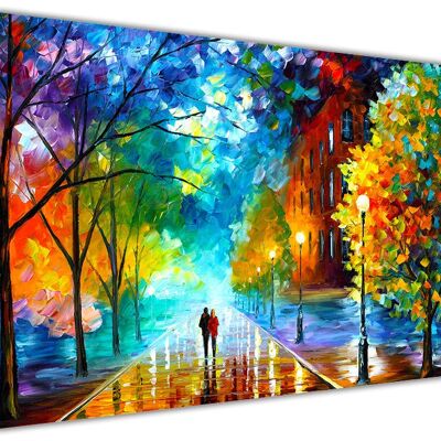 Abstract Freshness Of Cold by Leonid Afremov on Canvas Print - 38mm - A0+ 46" X 34" (116cm X 86cm)