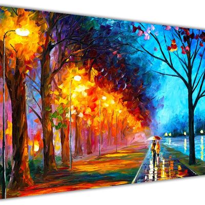 Alley By The Lake Leonid Afremov Print on Framed Canvas - 18mm - A1 - 34" X 24" (86cm X 60cm)