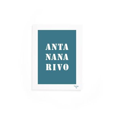 Affiche "Antananarivo" bleue