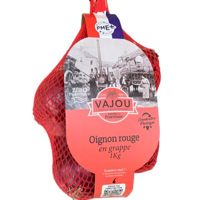 VAJOU - Oignon Rouge en grappe 1Kg