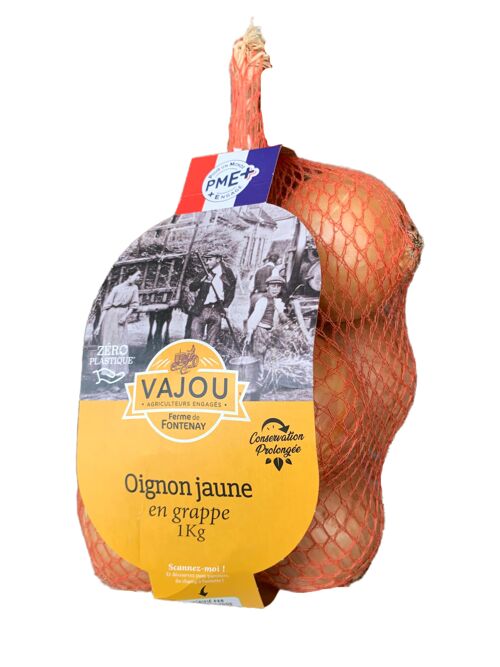 VAJOU -  Oignon Jaune en grappe 1 Kg