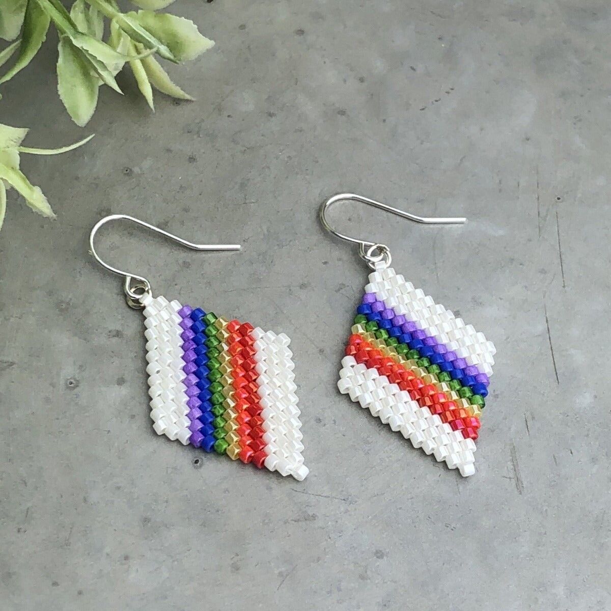 Buy wholesale Rainbow Lightweight Beaded Dangle Earrings