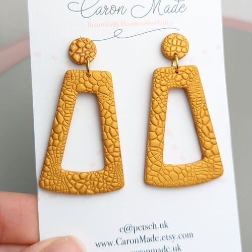 Gold Statement Drop Earrings