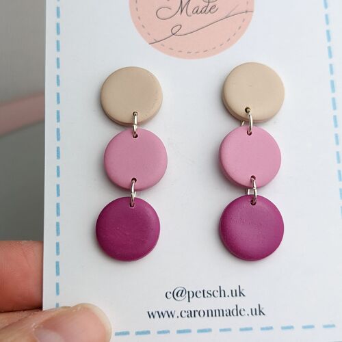 Pink and Violet Earrings