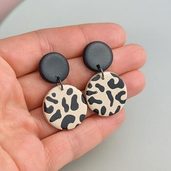 Boucles d'oreilles pendantes à imprimé animal. -Mini 2