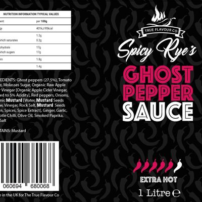 Ghost Pepper Sauce 1 Litre