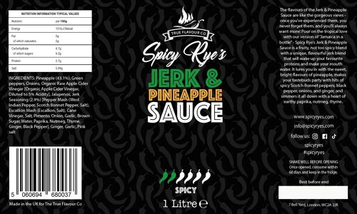 Jerk & Pineapple Sauce 1 Litre