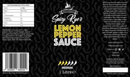 Lemon Pepper Sauce 1 Litre