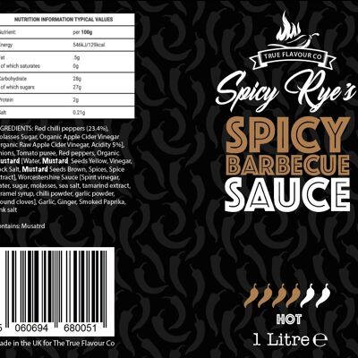 Spicy BBQ Sauce 1 Litre