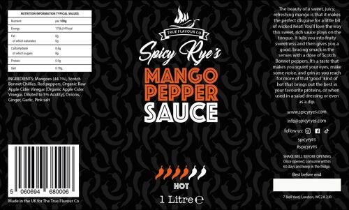 Mango Pepper Sauce 1 Litre