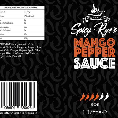 Mango-Pfeffer-Sauce 1 Liter
