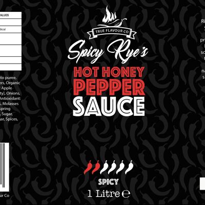 Hot Honey Pepper Sauce 1 Litre