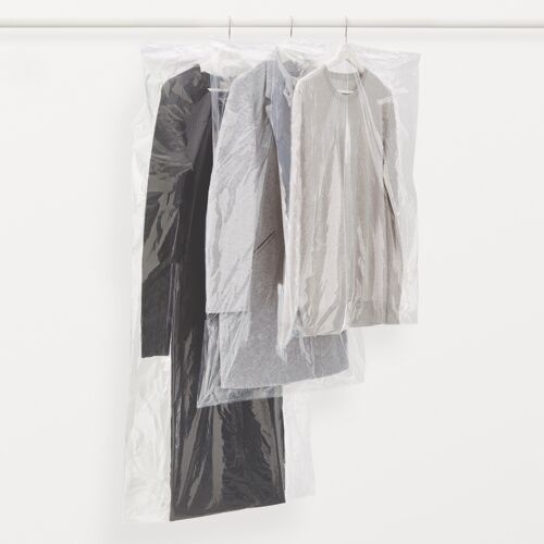 3 clothes bags 65 x 150 cm.