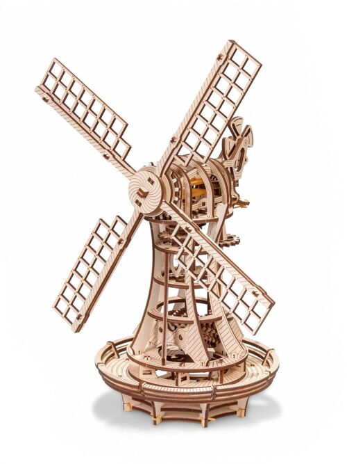 DIY Eco Wood Art 3D Mechanical Puzzle Windmill, 2130, 34x19.5x40cm