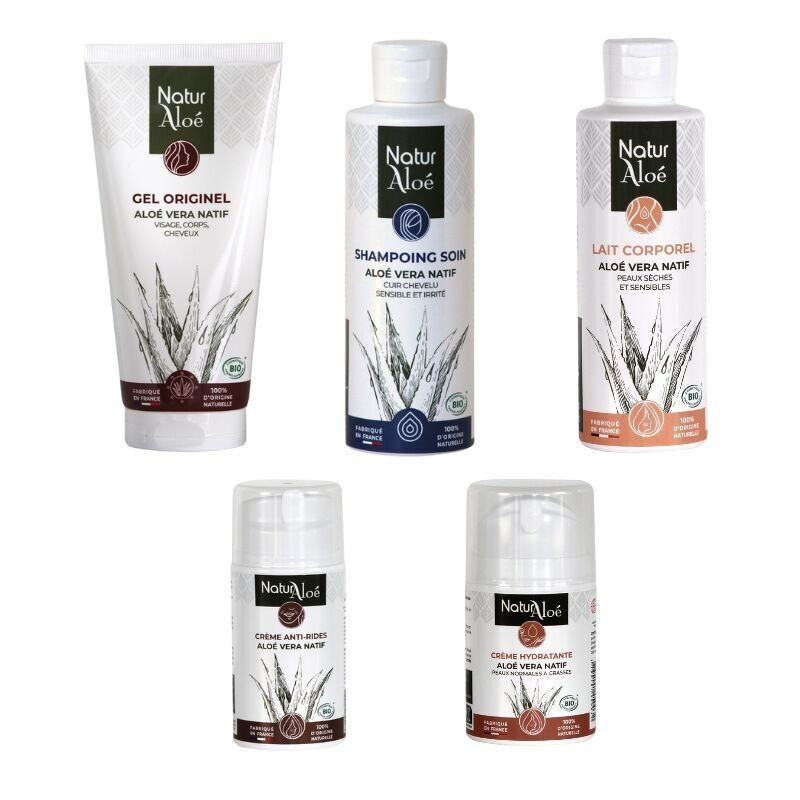 Pacchetto di impianto - I 5 migliori cosmetici all'aloe vera