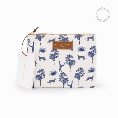 Blue jungle Clutch bag