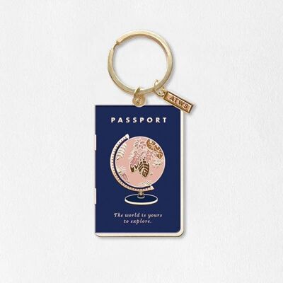 Blue Passport Keychain